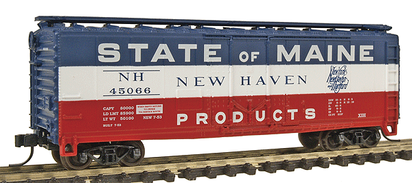 40' Plug-Door Boxcar - Assembled -- New Haven / State #45066