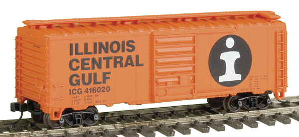 40' PS-1 Boxcar w/AccuMate(R) Couplers -- Illinois Central Gulf #416020 (orange, black, white)