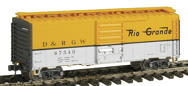 40' PS-1 Boxcar w/AccuMate(R) Couplers -- Denver & Rio Grande Western #67540 (silver, orange, black)