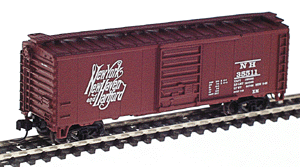 40' Single Door Boxcar w/AccuMate Couplers -- New Haven #35511