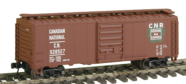 40' PS-1 Boxcar w/AccuMate(R) Couplers -- Canadian National #528527 (Boxcar Red, white, green)