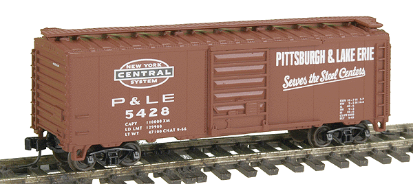 40' PS-1 Boxcar w/AccuMate(R) Couplers -- Pittsburgh & Lake Erie #5428 (Boxcar Red, white, black)