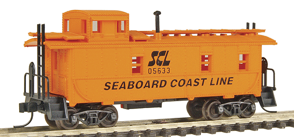 34' Cupola Caboose - Assembled -- Seaboard Coast Line #5633