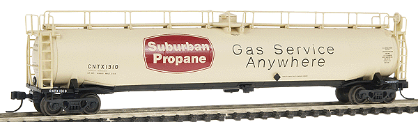33,000 Gallon LPG Tank Car -- CNTX Suburban Propane #1310 (tan, red, black)