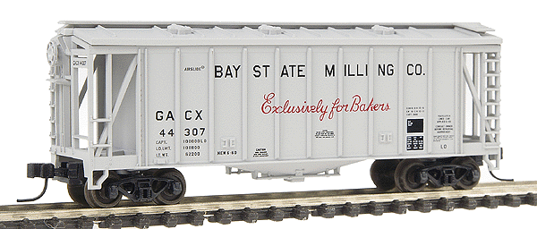 40' GATX Airslide(R) Covered Hopper (Assembled) -- Bay State Milling Company #44307 (gray, black, red)