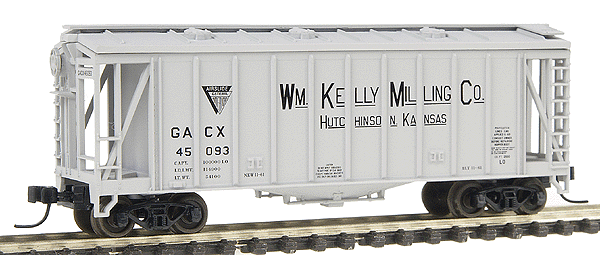 40' GATX Airslide(R) Covered Hopper (Assembled) -- Wm. Kelly Milling Company #45093 (gray, black)