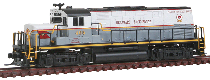 Alco C420 Phase I Low Nose, No Nose Light - DCC - Master(R) -- With Dynamic Brakes, Delaware-Lackawanna #405 (gray, white)