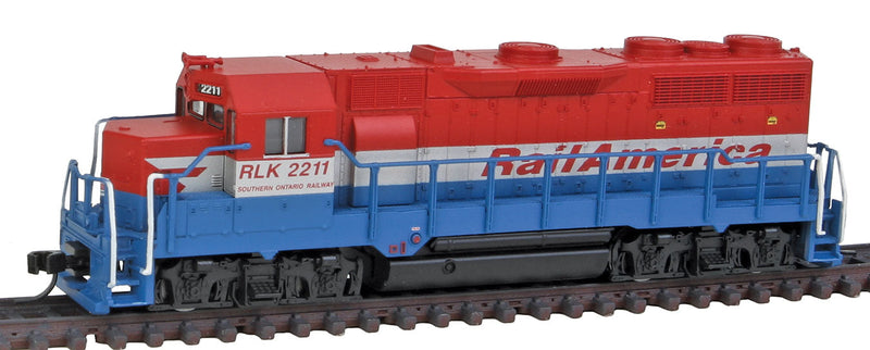 EMD GP35 Phase Ib No Dynamic Brakes w/DCC - Master(R) -- Railink Canada, RailAmerica RLK #2011 (red, silver, blue)