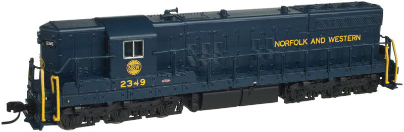 EMD SD9 w/Dynamic Brakes - Standard DC - Master(R) -- Norfolk & Western #2344 (blue, yellow, Hamburger Logo)
