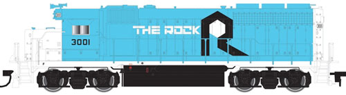 EMD GP40 No Dynamic Brakes - Standard DC - Master(R) -- Rock Island #3000 (blue, white, black)