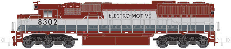 EMD SD60 w/DCC -- EMD Leasing #8300 (gray, maroon)