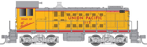 Alco S2 - Standard DC - Master(R) Silver -- Union Pacific #1106 (Armour Yellow, gray, red)