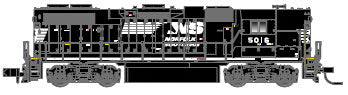EMD GP38-2 High Nose, Dynamic Brakes - Standard DC -- Norfolk Southern #5004 (black, white, Horse Head Logo)
