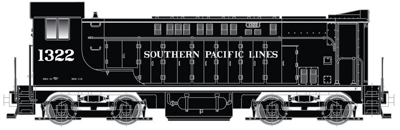 Baldwin VO1000 - Standard DC - Master(R) -- Southern Pacific #1325 (black, white, Lines Lettering)