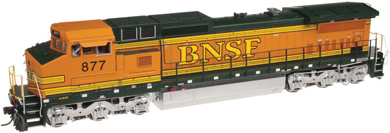 GE Dash 8-40CW - Standard DC - Master(R) -- Burlington Northern Santa Fe #877 (H2, orange, green, yellow)