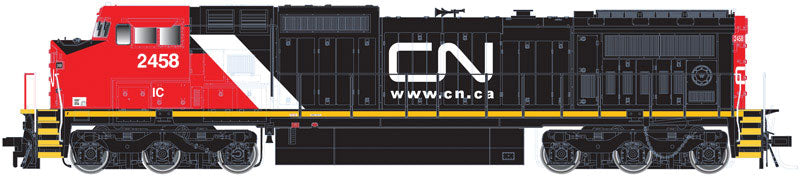 GE Dash 8-40CW w/DCC - Master(R) -- Canadian National IC #2458 (black, red, white, 2010s Website Noodle Logo)