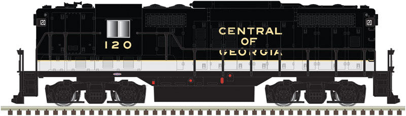 EMD GP7 - Torpedo Tube Air Tanks w/DCC - Master(R) -- Central of Georgia #120 (Tuxedo, black, silver)