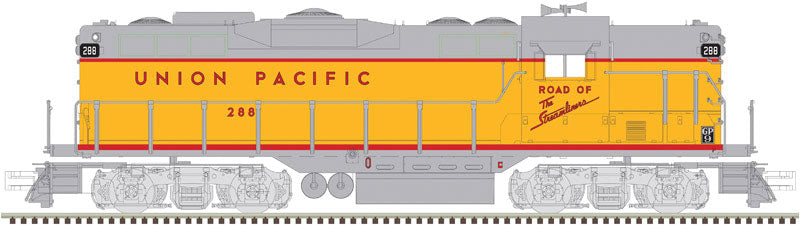 EMD GP9 - Torpedo Tube Air Tanks w/DCC - Master(R) -- Union Pacific #260 (Armour Yellow, gray, red, Streamliners Slogan)