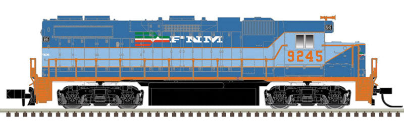 EMD GP38-2 - Standard DC - Master(R) -- Ferrocarriles Nacionales de Mexico #9290 (2-Tone blue, orange, FNM Logo)