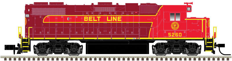 EMD GP38-2 w/LokSound & DCC - Master(R) -- Norfolk & Portsmouth Belt Line #5260 (red, maroon, yellow)