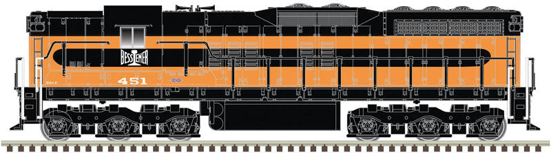 EMD SD7 w/DCC - Master(R) -- Bessemer & Lake Erie #451 (Early, orange, black)
