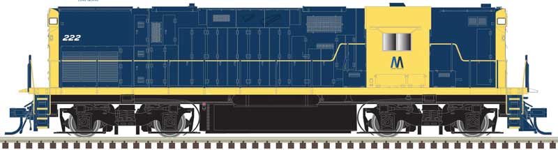 Alco C420 Phase 2B High-Nose, No Dynamic Brakes - ESU LokSound and DCC - Mas -- Long Island 229 (Retro dark blue, yellow)