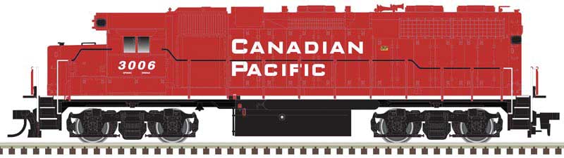 EMD GP38 - Standard DC - Master Silver -- Canadian Pacific #3006 (2010s Scheme; red, white; Block Lettering)