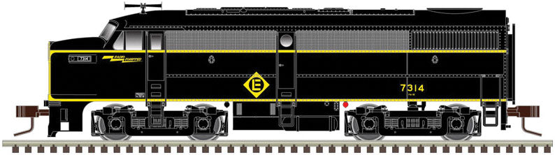Alco FA1 - Standard DC - Master(TM) Silver -- Erie Lackawanna 7314 (Ex-Erie, blalck, yellow)