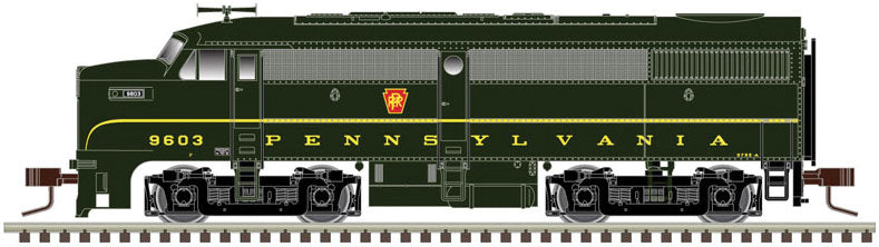 Alco FA1 - Standard DC - Master(TM) Silver -- Pennsylvania Railroad 9606 (Single Stripe, Brunswick Green)