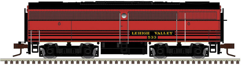 Alco FB1 - LokSound and DCC - Master(TM) Gold -- Lehigh Valley 752 (Cornell Red, black)