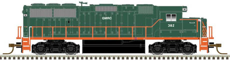 EMD GP60 - Standard DC - Master(TM) Silver -- Green Mountain Railroad 382 (green, orange)