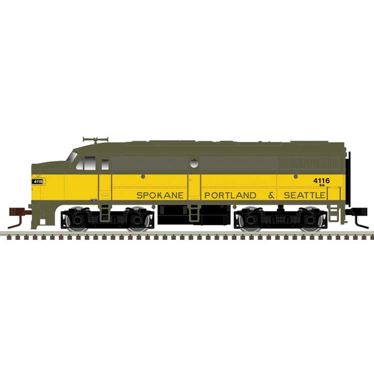Alco FA1 Large Numberboards - Standard DC - Master(R) Silver -- Burlington Northern #4117 (Ex-SP&S, yellow, green)