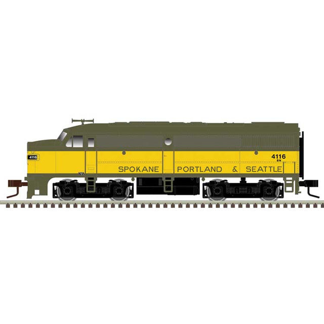 Alco FA1 Large Numberboards - Standard DC - Master(R) Silver -- Burlington Northern #4117 (Ex-SP&S, yellow, green)