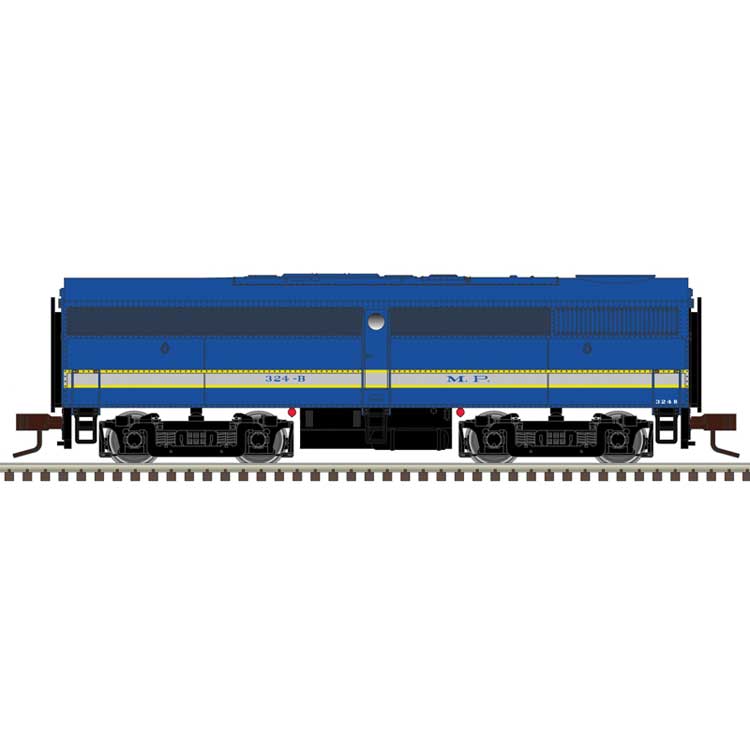 Alco FB1 - Standard DC - Master(R) Silver -- Missouri Pacific #321B (blue, gray, yellow)