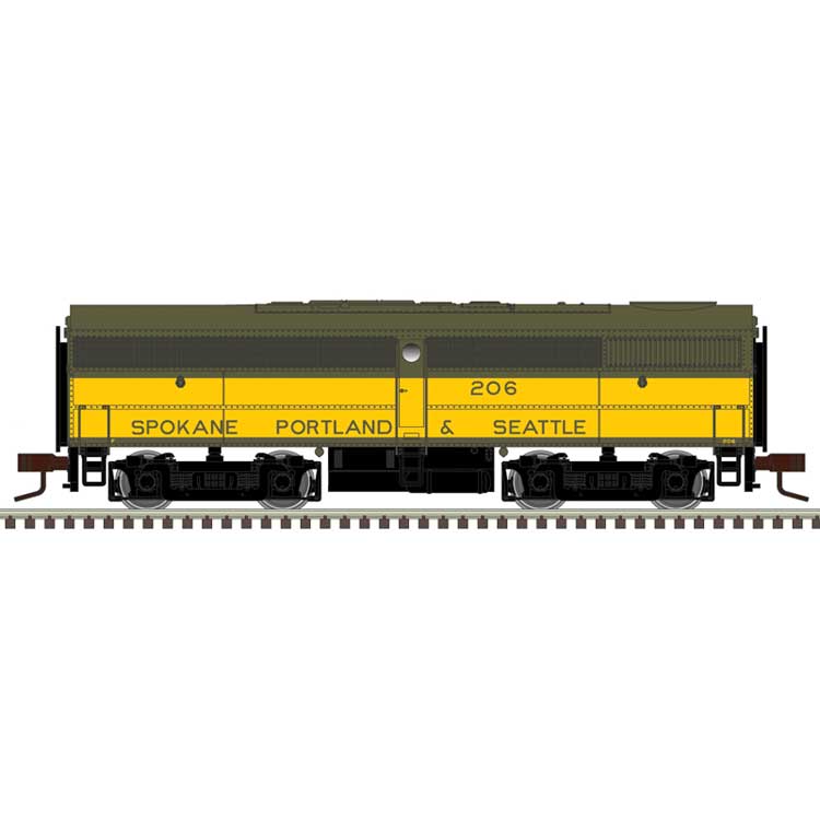 Alco FB1 - Standard DC - Master(R) Silver -- Spokane Portland & Seattle #201 (yellow, green)