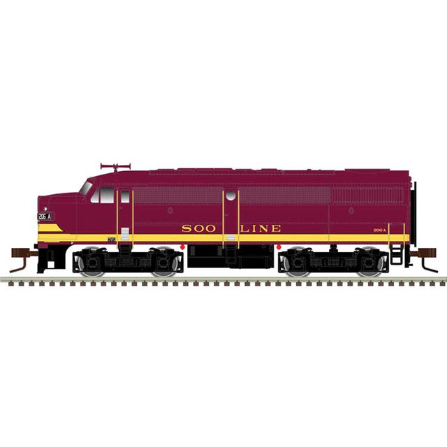 Alco FA1 Large Numberboards - Sound and DCC - Master(R) Gold -- Soo Line #208B (maroon, Dulux Gold)