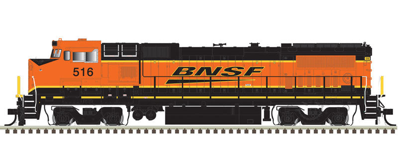 GE Dash 8-40BW with Deck Ditch Lights - Standard DC - Master(R) -- BNSF 516 (orange, black, Wedge Logo)