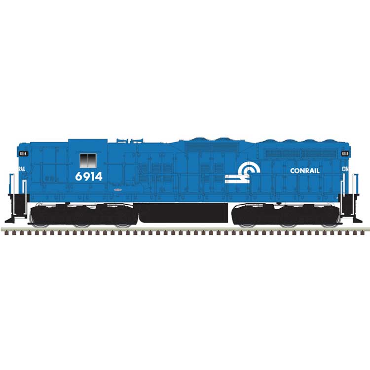 EMD SD9 - Standard DC -- Conrail 6919 (blue, white)