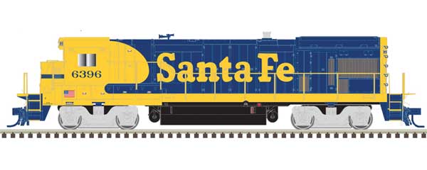 GE B23-7 Low Nose w/Headlight, No Anticlimber - LokSound and DCC -- Santa Fe #6400 (Warbonnet, blue, yellow)
