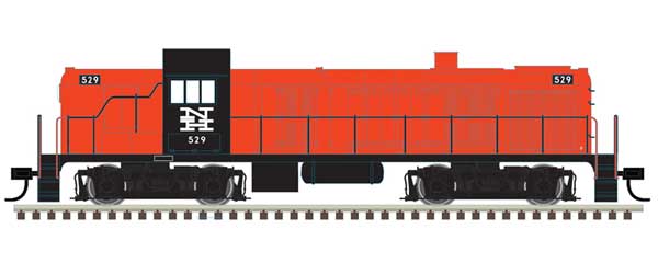 Alco RS3 - Standard DC - Classic Silver -- New Haven #551 (orange, black)