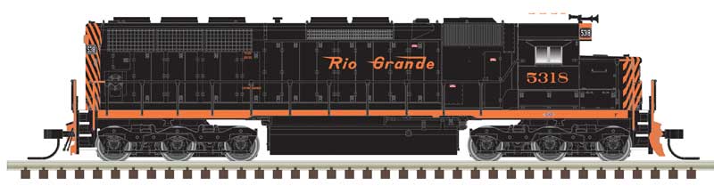 EMD SD45 Low Nose - Sound and DCC - Master(R) Gold -- Denver & Rio Grande Western #5331 (black, Aspen Gold, Small Flying Grande)
