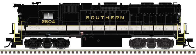 EMD GP38 High Nose w/Dynamic Brakes - LokSound & DCC - Master(R) Gold -- Southern Railway #2809 (Tuxedo, black, white)