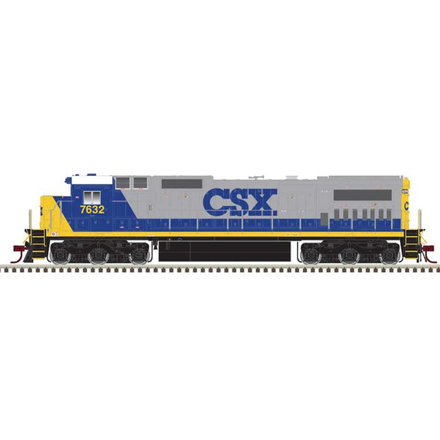 GE Dash 8-40C - Front Ditch Lights - LokSound & DCC - Master(R) -- CSX white Roof #7636 (gray, blue, yellow, white Roof)