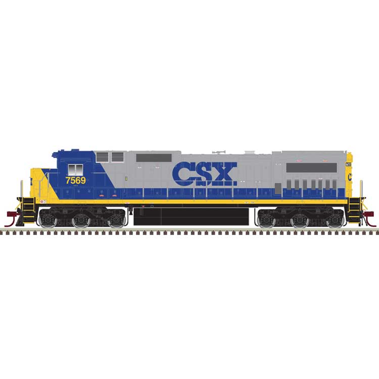GE Dash 8-40C - Front Ditch Lights - LokSound & DCC - Master(R) -- CSX #7574 (YN2, gray, blue, yellow)