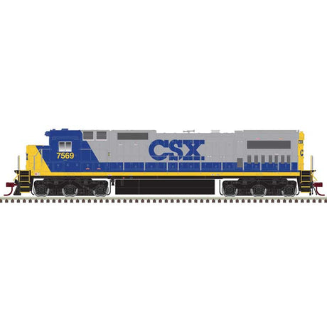 GE Dash 8-40C - Front Ditch Lights - LokSound & DCC - Master(R) -- CSX #7574 (YN2, gray, blue, yellow)