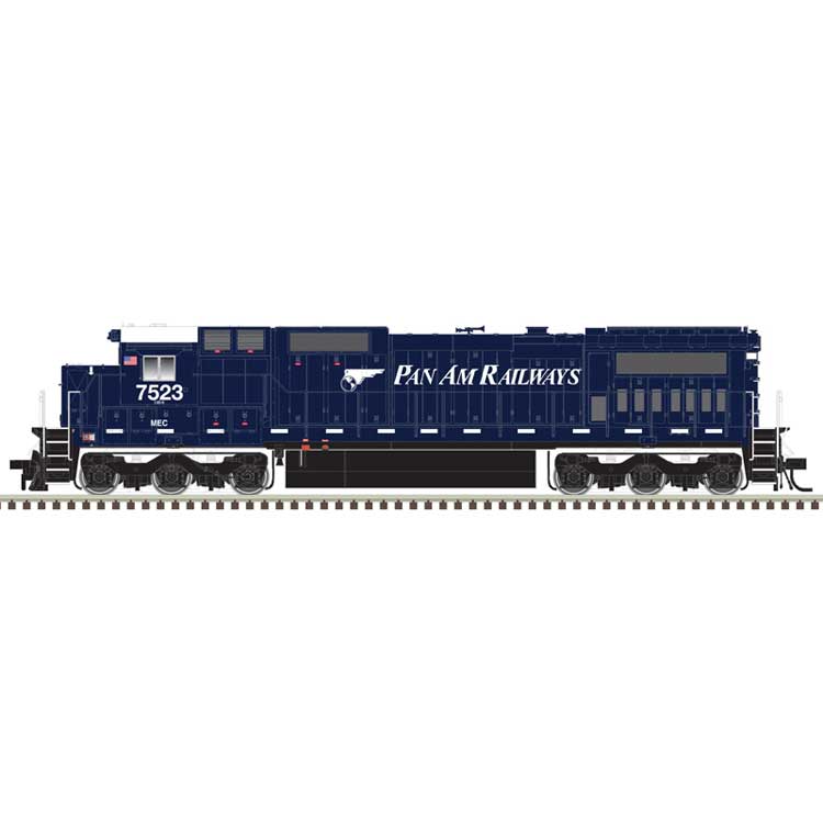 GE Dash 8-40C - Front Ditch Lights - LokSound & DCC - Master(R) -- Pan Am Railways #7534 (dark blue, black)