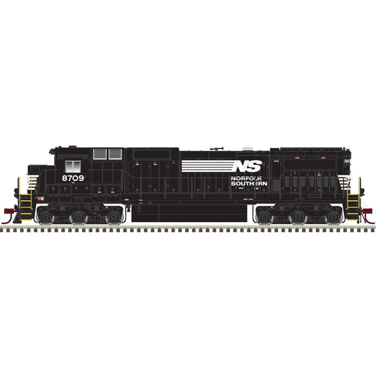 GE Dash 8-40C - Front & Rear Ditch Lights - LokSound & DCC - Master(R) -- Norfolk Southern #8709 (black, white)