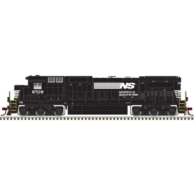 GE Dash 8-40C - Front & Rear Ditch Lights - LokSound & DCC - Master(R) -- Norfolk Southern #8709 (black, white)
