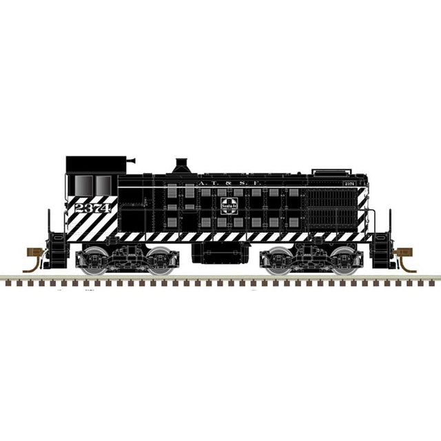 Alco S2 w/LokSound & DCC - Master(R) -- Santa Fe #2388 (black, white, blue)