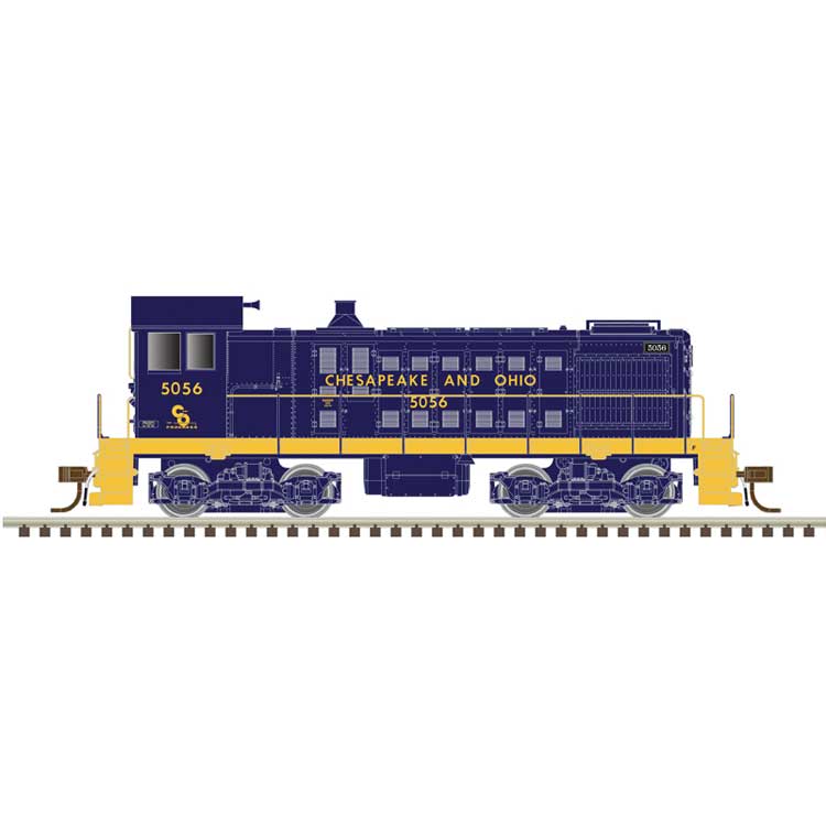 Alco S2 w/LokSound & DCC - Master(R) -- Chesapeake & Ohio #9173 (blue, yellow)